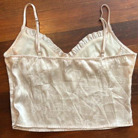 Lottie Moss By PacSun Satin Corset Flower and Butterfly Printed Camisole Medium - Picture 7 of 8